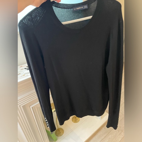 Zara medium knit sweater - pearl cuff detail - Picture 5 of 5